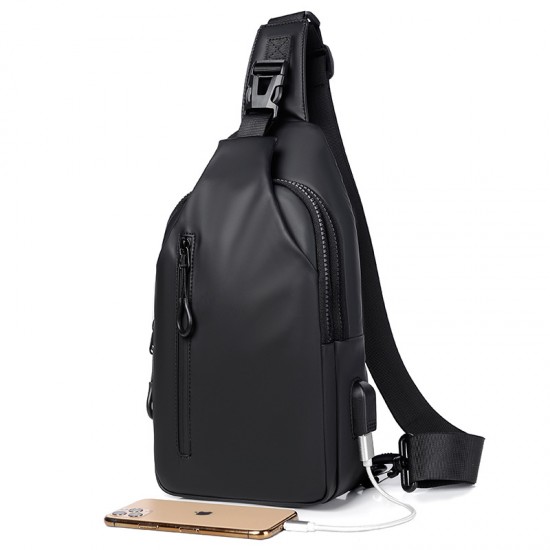 Men's casual trendy chest bag, men's casual chest bag, lightweight and functional casual bag with color contrast, color-matching casual single-shoulder bag for men