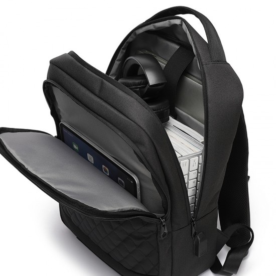 Men's casual travel bag with large capacity, laptop bag for business use, double-shoulder backpack for women and men