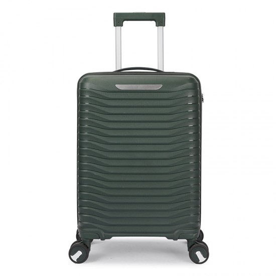 Custom luggage box, PP hard-shell suitcase with zipper, large capacity travel suitcase, 20-inch carry-on suitcase for travel